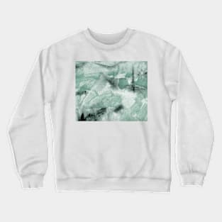 Abstract Oil Painting Granite Green 12c17 Crewneck Sweatshirt